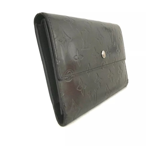 Authentic Louis Vuitton Monogram Mat Porte Tresor International Long Wallet - Picture 10 of 15